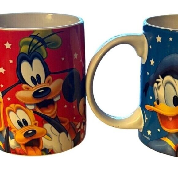 Mug Set Disney Jerry Leigh #1 Grandma & Grandpa Ceramic Coffee Mickey & Friends - Picture 4 of 12